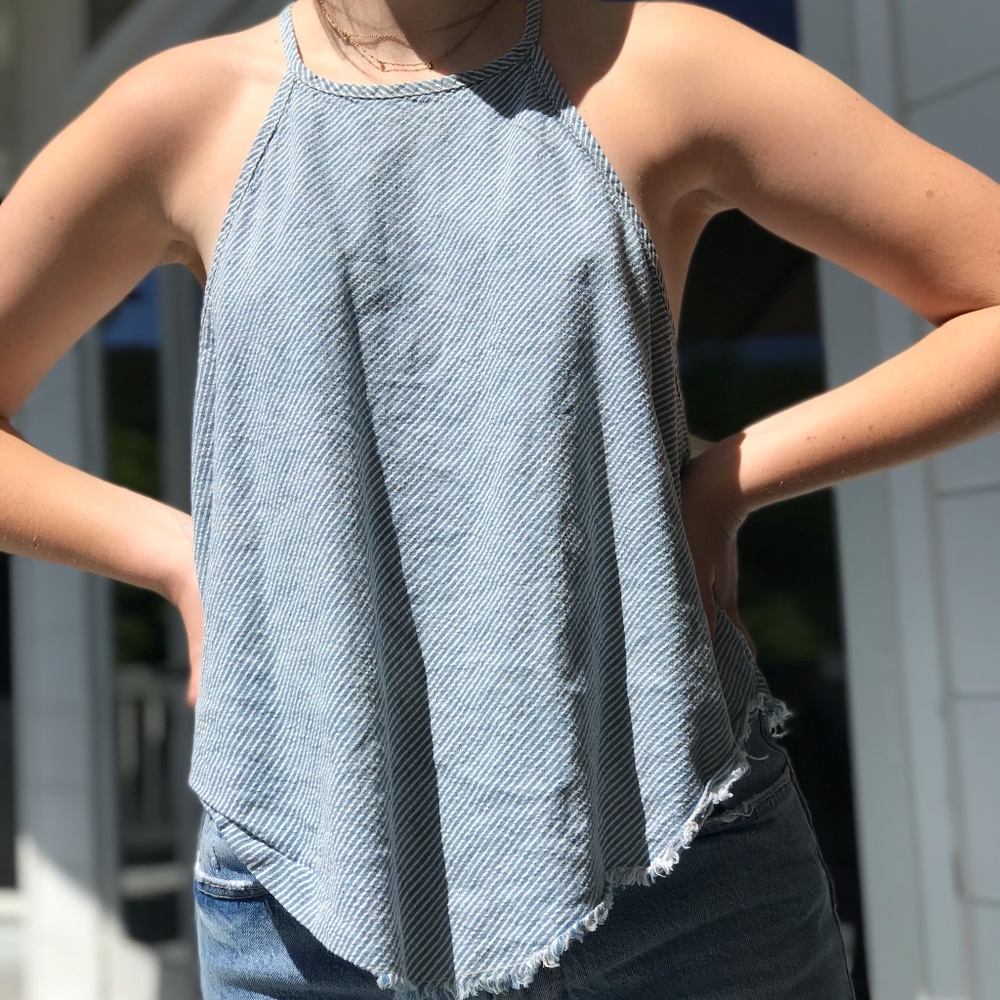 BDG Blue & White Top